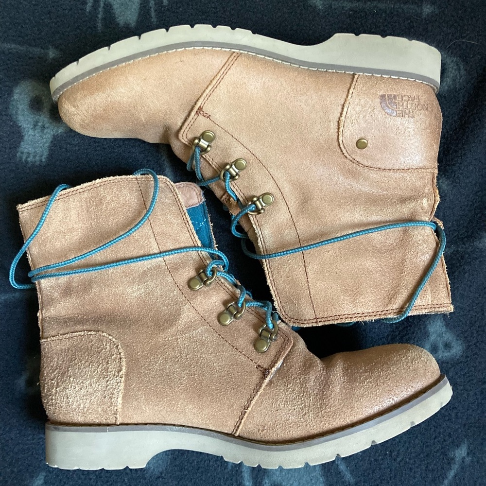Women’s North Face Ballard Brown Lace Leather Boots Sz 7